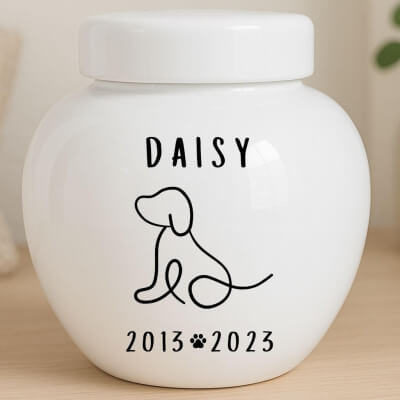 Custom Ceramic Dog Urn – Personalised Pet...