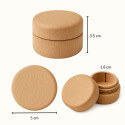 Picture-to-drawing Round Wooden Dog Memorial Keepsake for Ashes or Fur Storage - Engraved with Name