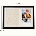 Kit cadre photo chien avec argile pour empreinte de patte – Cadre photo souvenir d'intérieur en bois pour chien