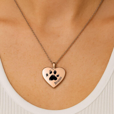 Personalised Dog Memorial Heart Urn Necklace –...