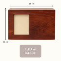 Personalised Wooden Dog Urn Box with Photo – Engraved Memorial Box for Ashes with Name & Dates