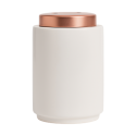 Personalised Ceramic Dog Urn with Photo –  Pet Cremation Urn for Ashes with Name, Dates & Stainless Steel Lid