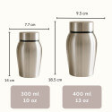 Personalised Dog Urn with Engraved Name, Dates & Paw Print Design  – Pet Memorial Stainless Steel Urn