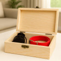 Personalised Light Wood Dog Urn with Photo – Custom Memorial Box with Name & Dates