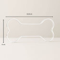 Personalised Dog Memorial Gift - Bone-Shaped Engraved Pet Memorial Acrylic Plaque with Name, Dates & Heart Paw Design