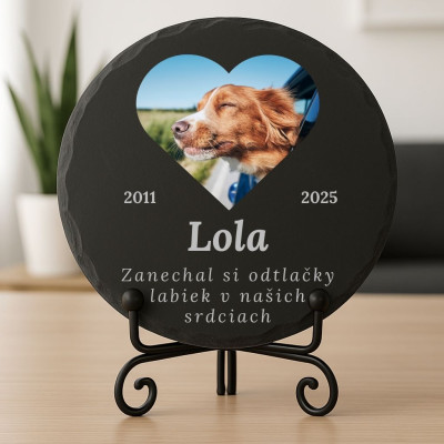 Personalizovaná okrúhla bridlicová plaketa na...