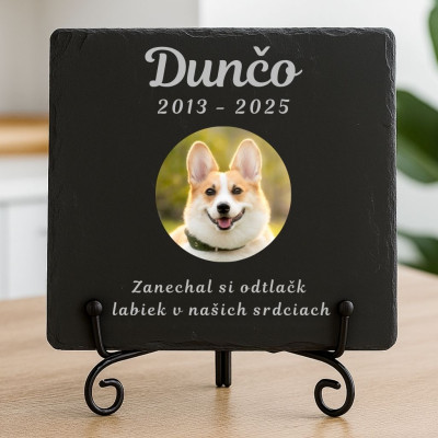Personalizovaná štvorcová bridlicová plaketa na...