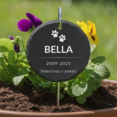 Personalizovaná okrúhla bridlicová tabuľka na...
