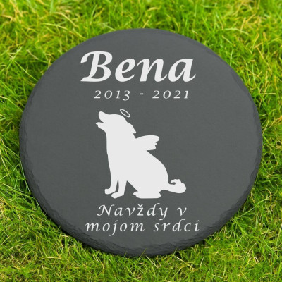 Personalizovaná okrúhla bridlicová tabuľka na...