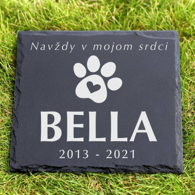 Personalizovaná štvorcová bridlicová tabuľka na...