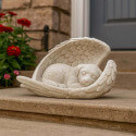 Angel Dog Memorial Stone – Weatherproof Resin Grave Marker for Dogs, Thoughtful Garden Tribute & Memorial Gift