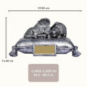 Sleeping Angel Dog Memorial Urn with Elegant Cursive Name & Dates – Outdoor Resin Grave Marker & Pet Ashes Holder for Garden Dis